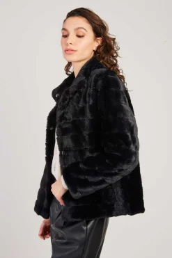 Discount Veste courte en fausse fourrure LISETTE Les Manteaux, Vestes & Doudounes