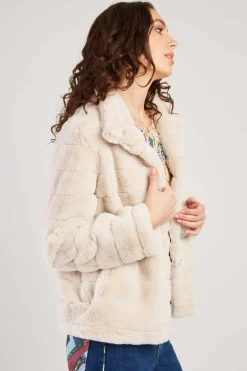 Discount Veste courte en fausse fourrure LISETTE Les Manteaux, Vestes & Doudounes