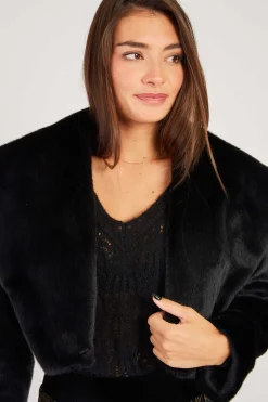 Outlet Veste courte en fausse fourrure LALIE Les Manteaux, Vestes & Doudounes