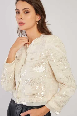 Hot Veste courte en sequins LEANOR Les Manteaux, Vestes & Doudounes