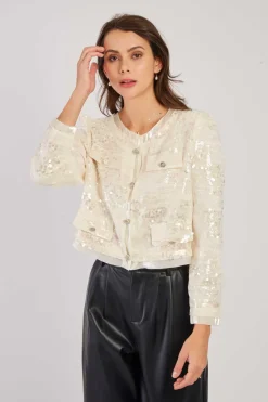 Hot Veste courte en sequins LEANOR Les Manteaux, Vestes & Doudounes