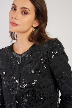 Hot Veste courte en sequins LEANOR Les Manteaux, Vestes & Doudounes