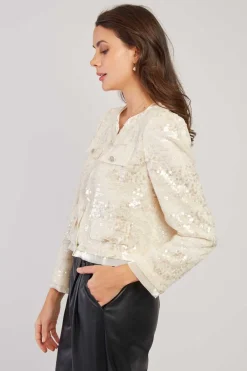 Hot Veste courte en sequins LEANOR Les Manteaux, Vestes & Doudounes