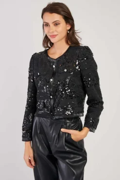 Hot Veste courte en sequins LEANOR Les Manteaux, Vestes & Doudounes
