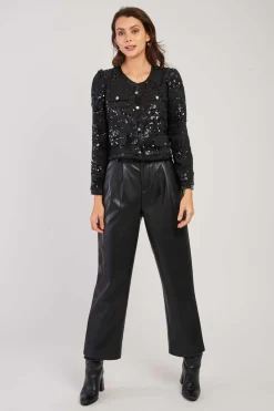 Hot Veste courte en sequins LEANOR Les Manteaux, Vestes & Doudounes