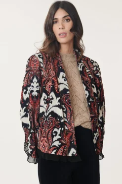 Hot Veste en Velours Imprimé Paisley CENDRILLON Les Manteaux, Vestes & Doudounes