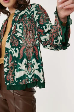 Hot Veste en Velours Imprimé Paisley CENDRILLON Les Manteaux, Vestes & Doudounes