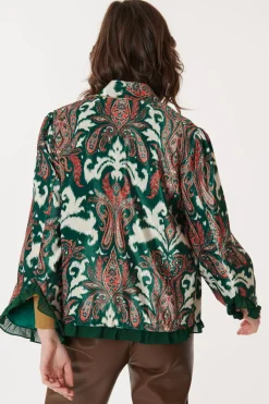 Hot Veste en Velours Imprimé Paisley CENDRILLON Les Manteaux, Vestes & Doudounes