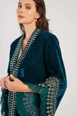 Discount Veste kimono manches longues à broderies LOULOU Les Manteaux, Vestes & Doudounes