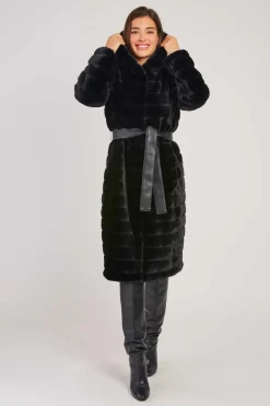 Sale Veste longue en fausse fourrure LETTIE Les Manteaux, Vestes & Doudounes