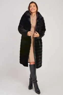 Sale Veste longue en fausse fourrure LETTIE Les Manteaux, Vestes & Doudounes