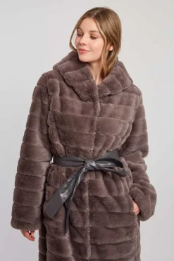 Sale Veste longue en fausse fourrure LETTIE Les Manteaux, Vestes & Doudounes