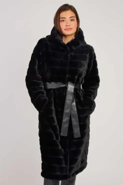 Sale Veste longue en fausse fourrure LETTIE Les Manteaux, Vestes & Doudounes