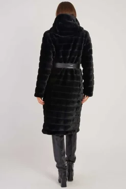 Sale Veste longue en fausse fourrure LETTIE Les Manteaux, Vestes & Doudounes