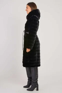 Sale Veste longue en fausse fourrure LETTIE Les Manteaux, Vestes & Doudounes