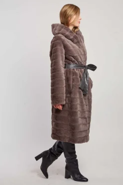 Sale Veste longue en fausse fourrure LETTIE Les Manteaux, Vestes & Doudounes