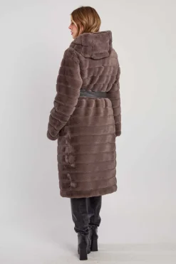 Sale Veste longue en fausse fourrure LETTIE Les Manteaux, Vestes & Doudounes