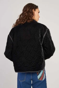 Clearance Veste matelassée avec broderies en velours LORAINE Les Manteaux, Vestes & Doudounes