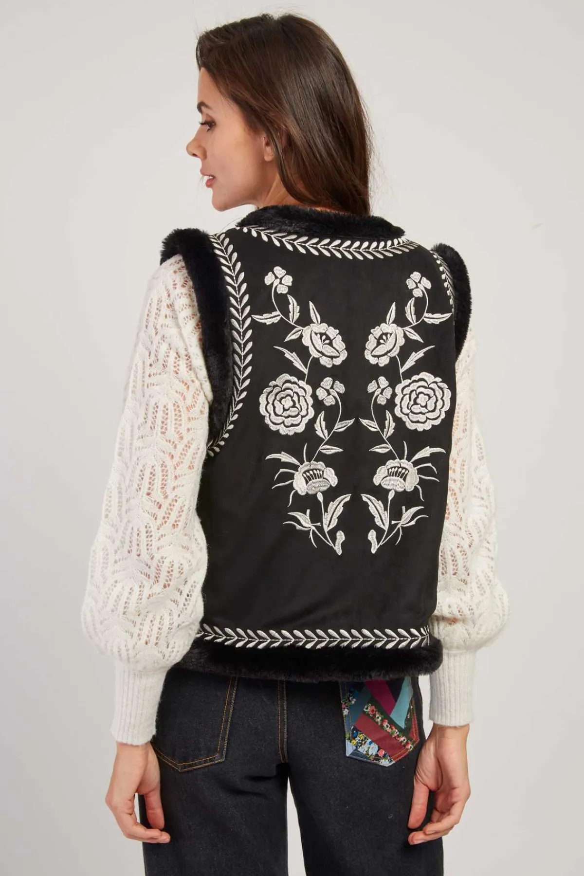 Store Veste reversible sans manches LAURETTE Les Manteaux, Vestes & Doudounes|Les Gilets, Cardigans & Pulls