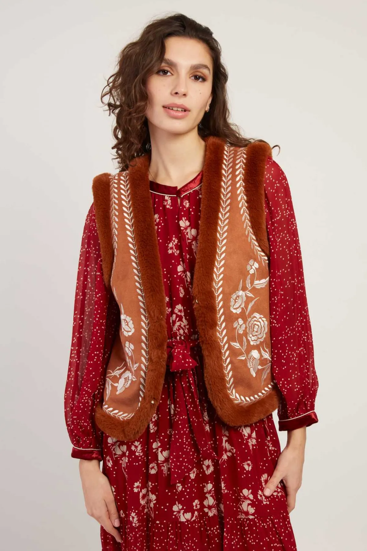 Store Veste reversible sans manches LAURETTE Les Manteaux, Vestes & Doudounes|Les Gilets, Cardigans & Pulls