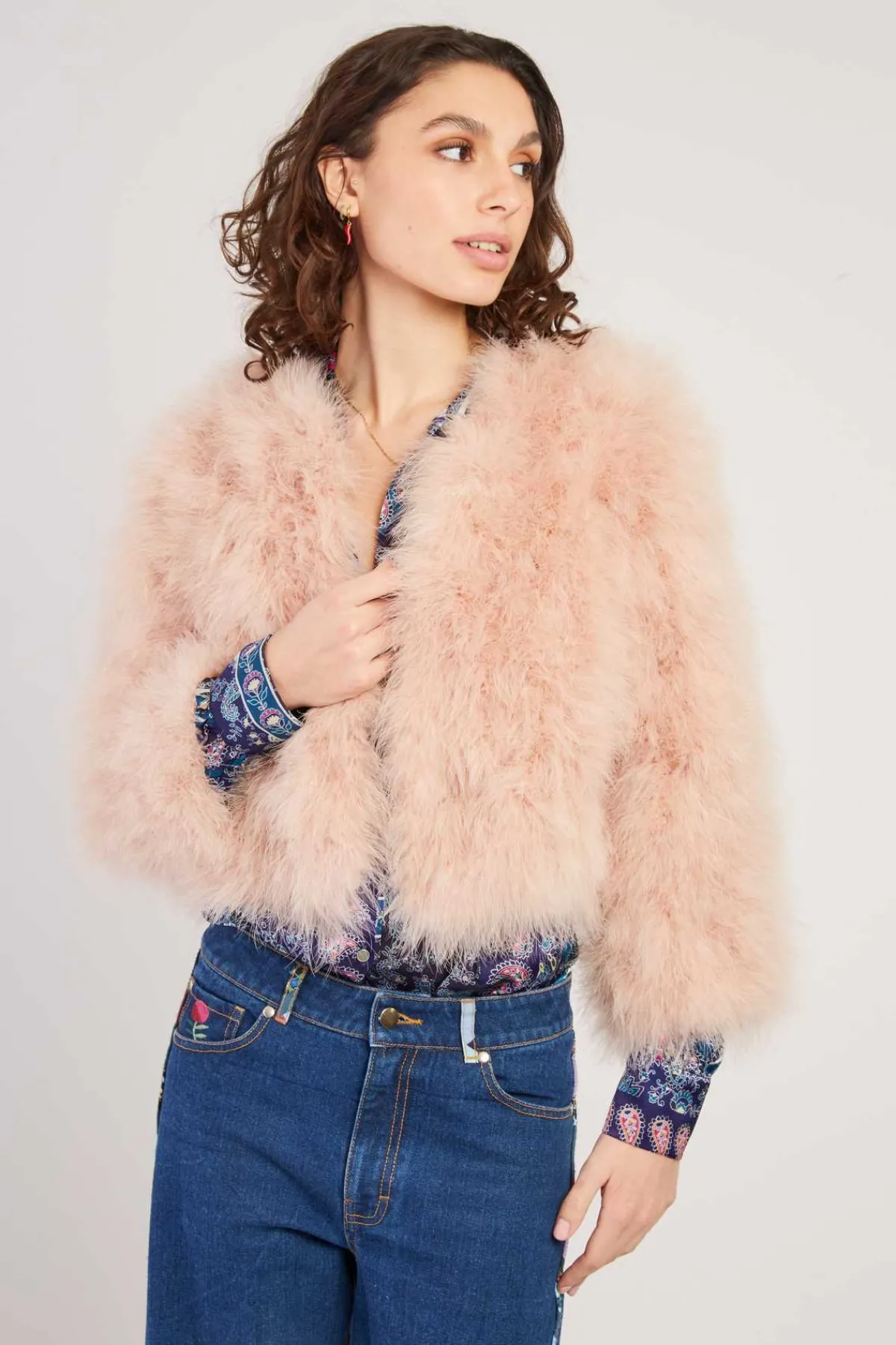 Cheap Veste unie en plume LINETTE Les Manteaux, Vestes & Doudounes